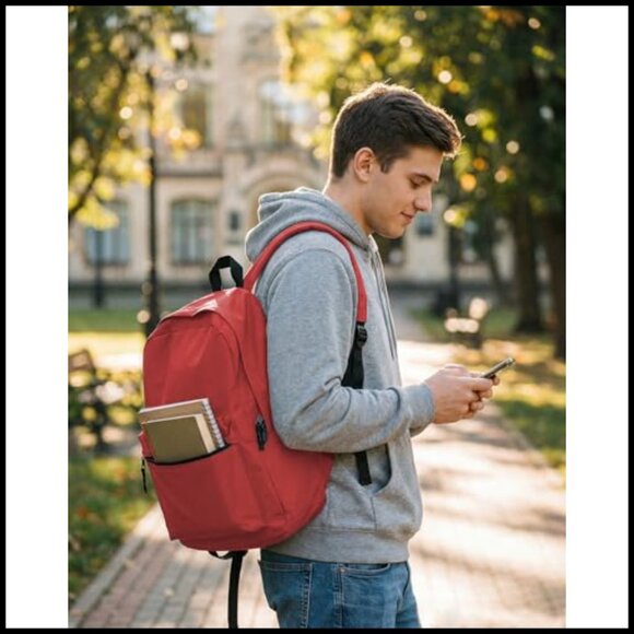 Water Resistant Canvas Backpack Daypack Travel School Bookbag Lightweight